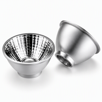 Réflecteur de lampe en métal rond, diamètre 50 mm, 24 degrés, pour mini spot LED COB
