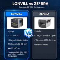 Impresoras de Etiquetas LONVILL, Impresora Industrial de Códigos de Barras RFID de Transferencia Térmica Dual, Térmica Directa, para Etiquetas de Envío de Almacén