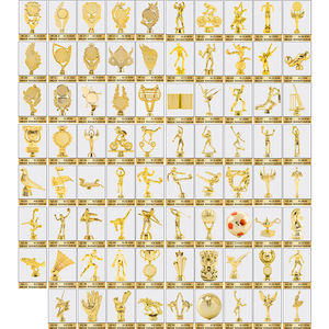 Excelente calidad, recién llegado, copa de trofeo deportiva de plástico Universal con piezas de estrellas, toppers para premios de fútbol ABS GZ98 - Product Image 6