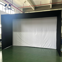 Golf Simulator Studio Pro Package Launch Monitor Metal Protective Case Enclosure Simulator Software Projector and Ball Tray