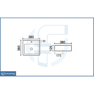 Lavabo Ovalado Moderno de Piedra para Encimera de 38x38cm LA41 - Para Baño de Casa y Hotel, para Lavado de Manos - Product Image 2