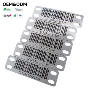 Étiquettes d'identification en aluminium anodisé personnalisées, flexibles, pliables, marquées au laser, avec numéro de série, double face, trous de montage - Product Image 4