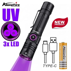3x36 5nm/395nm UV LED linterna de alta potencia Blacklight USB recargable CatDog Pet Stain Tinea UV pegamento curado escorpión lámpara antorcha - Product Image 1
