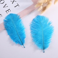 Plume d'autruche colorée de 6-8 pouces en stock pour la décoration de robes de mariée de fête, pas cher