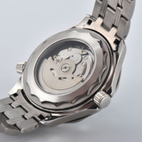 Montre de plongée automatique mécanique personnalisée, résistante à l'eau 50M, lumineuse, verre saphir synthétique, acier inoxydable 42mm, bracelet 20mm