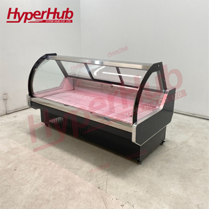 Exhibidor Industrial Premium de Metal Resistente en Blanco y Negro para Almacenamiento en Frío, Ideal para Negocios de Embutidos, Aves, Lácteos y Catering - Product Image 5
