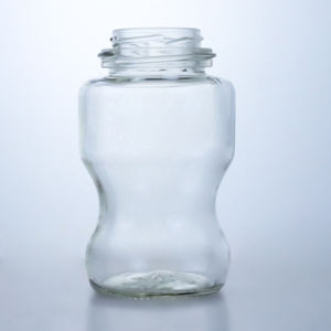 Récipient polyvalent en pot en verre transparent incurvé <span class=keywords><strong>de</strong></span> qualité supérieure pour le stockage des aliments Marchandises sèches Idéal pour la <span class=keywords><strong>marque</strong></span> personnalisée en gros - Product Image 1