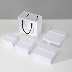 Custom Logo Black Rigid Drawer Jewelry Box Ring Necklace Earring <b>Gift</b> Packaging Cardboard Paper <b>Boxes</b> with Paper Shopping Bag - Product Image 5