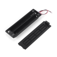Boîtier de batterie YL 4xAA noir en ABS et cuivre, design allongé, avec fils intégrés, pour piles 6V4