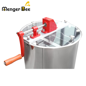 Extractor de Miel Manual de Acero Inoxidable de Alta Calidad Mengerbee, Máquina Procesadora de 2 Cuadros, Fácil Operación, Barril de 38 cm - Product Image 3