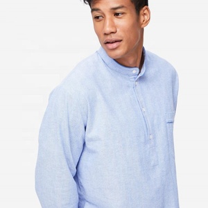 <span class=keywords><strong>Camicia</strong></span> da <span class=keywords><strong>notte</strong></span> da <span class=keywords><strong>uomo</strong></span> in cotone organico Eco Friendly abbigliamento da salotto da <span class=keywords><strong>uomo</strong></span> a manica lunga sostenibile - Product Image 5