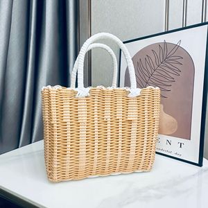 Bolsa de Bambú Tejida a Mano Personalizada, Bolso de Paja y Ratán, Cesta de Fibra Natural, Bolsa de Regalo, Bolsa de Recuerdo para Mujer, Playa, Vacaciones - Product Image 3