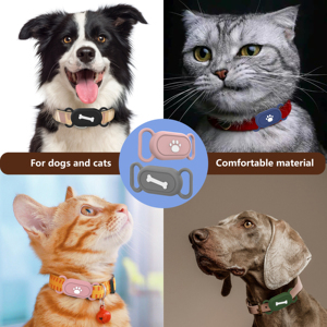 Veview casing airtag 2 tag cerdas tahan air pemegang silikon karton penjualan laris untuk kerah anjing <span class=keywords><strong>Samsung</strong></span> - Product Image 4