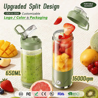 P2501R Elektrische Mixer voor Verse Fruit Smoothies, USB Oplaadbare Beker, Persoonlijke Fles, Mini Blender voor Verse Fruit Smoothies