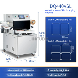 Machine d'emballage sous vide à remplissage d'azote entièrement automatique pour la fermeture de boîtes de produits de la mer surgelés et de <span class=keywords><strong>charcuterie</strong></span> - Product Image 3