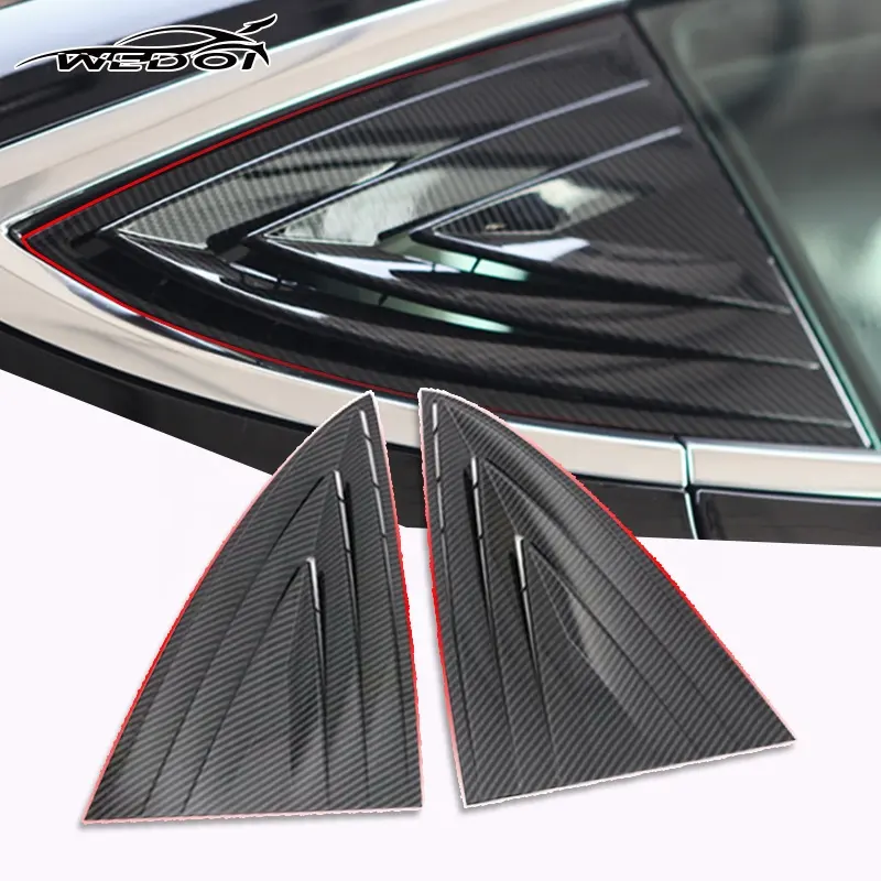Rear Blinds Window Triangle Sticker For Tesla Model 3 Triangle Window Shades Cover Car Accessories For Model 3 kits