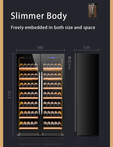 JiuFu réfrigérateur à <span class=keywords><strong>vin</strong></span> mince double zone <span class=keywords><strong>cave</strong></span> à <span class=keywords><strong>vin</strong></span> de luxe salon verre français double porte <span class=keywords><strong>cave</strong></span> à <span class=keywords><strong>vin</strong></span> - Product Image 3