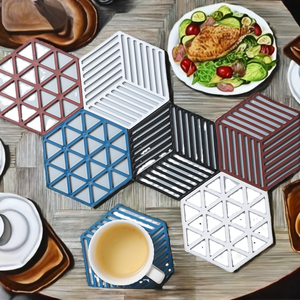 แผ่นฉนวนกันความร้อนซิลิโคน TPE กันความร้อนกันลื่นแผ่นรองชามตกแต่งโต๊ะ - Product Image 3