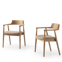 Chaise de salle à manger personnalisable avec siège rond, chaises en rotin naturel durables pour restaurant, bistrot, hôtel