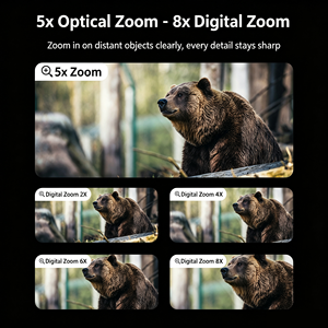 Jumelles de vision nocturne numériques HMAI NV800PRO, grossissement 5X/8X, dispositif d'observation dans l'obscurité à 500 m, prise en charge de l'enregistrement <span class=keywords><strong>photo</strong></span> et vidéo - Product Image 4
