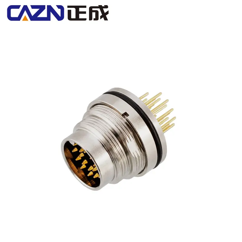3C Products Waterproof IP67 M16 Back or Front Fasten Socket Metal M16 Solder Type or PCB Connectors