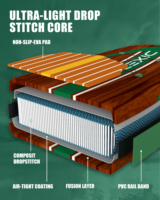 Planche de paddle gonflable tout terrain OEM, prix d'usine, planche de paddle gonflable avec matériau Drop Stitch