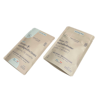 250g gros sac de sel de mer imprimé naturel avec fenêtre feuille d'aluminium noir mat ziplock debout pochette de sel de bain