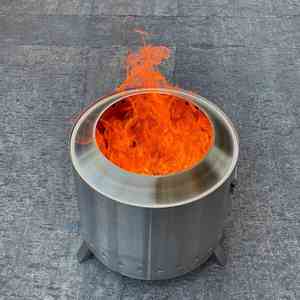 Stand Wood Burning Stove Smokeless Outdoor Camping Stainless Steel Round <b>Fire</b> Pit - Product Image 2