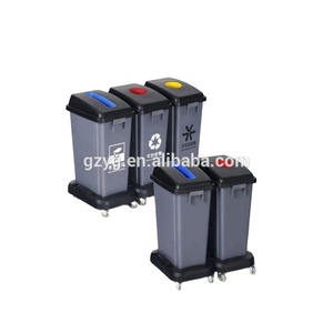 Commercial Hotel Classified Garbage Bin 60l Recyclable Garbage Bin Plastic Garbage Bin