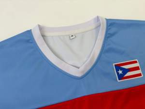Camiseta de Fútbol Americano Personalizada de Puerto Rico, Corte Cuadrado, Malla Transpirable, Recuerdo de Viaje, Moda - Product Image 3