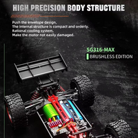 AiJH 80 KM/H Brushless RC Car SG316 MAX High Speed Rc Truck 4WD Remote Control Drift Car Off-Road RC Car Toys