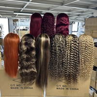 Perruques sans colle en cheveux humains bruts vietnamiens, ondulées, avec dentelle HD intégrale, pour femmes noires aux États-Unis