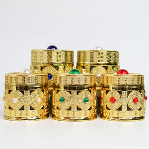 Tarro de embalaje de vidrio de azafrán de estilo egipcio árabe elegante de 100ml con mangas y tapas de decoración de colores surtidos - Product Image 5
