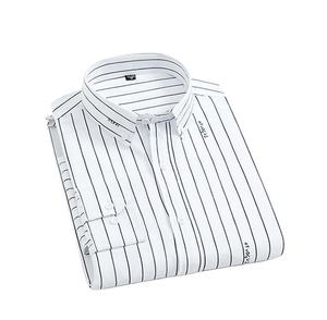 Camisas a Rayas de Primera Calidad en Colores Modernos, Corte Entallado, Manga Larga, Mezcla de Telas, para Uso Formal e Informal - Product Image 1