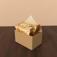 Papier d'emballage pour sandwichs en gros, papier épais pour emballer les œufs et les toasts, boîte d'emballage pour le petit-déjeuner
