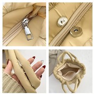 Vente en gros sur mesure Sac à bandoulière de haute qualité pour femmes Sac fourre-tout doux et léger décontracté de luxe en coton matelassé pour dames