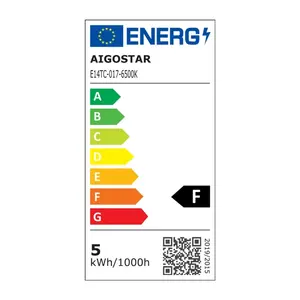 Lampe LED E14 4,8W à faible consommation, longue durée de vie, lumière chaude ; idéale pour éclairer les foyers et les espaces de travail. - Product Image 3