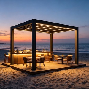Toldo Moderno de Aluminio con Líneas Limpias, Resistente al Viento, Ajustable, con Control por Voz a través de Aplicación, para Patio Trasero - Product Image 1