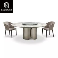 Marmorplatte Esszimmer möbel im zeitgenössischen Stil Runder Drehtisch mit Lazy Susan