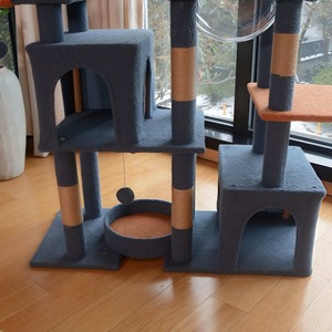 Çok seviyeli büyük kedi kulesi kapalı kedi tırmalama mesajları standı evi Kitty kınamak için komik kedi oyuncaklar yavru Pet oyun evi - Product Image 5
