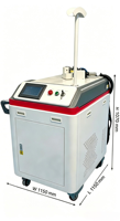 Machine de nettoyage au laser pulsé 500W, élimination de la rouille, décapage de la peinture, nettoyeur laser portable pour le nettoyage des surfaces métalliques