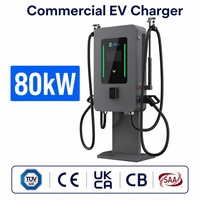 Chargeur DC double pour véhicules 40kW 60kW 80kW pour les zones de services autoroutiers et les parkings commerciaux avec distribution intelligente de l'énergie