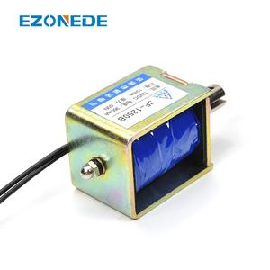 مغناطيس كهربائي خطي JF-1250B بتيار مستمر 24 فولت وقوة 60 نيوتن وشوط 10 ملم من النوع الدفع والسحب بإطار مفتوح - Product Image 3