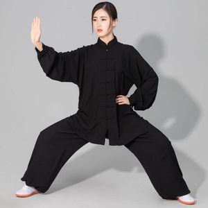 Uniforme de kung-fu unisexe pour hommes et femmes, vêtements d'entraînement de <span class=keywords><strong>tai</strong></span>-<span class=keywords><strong>chi</strong></span>, vêtements d'arts martiaux traditionnels chinois, uniforme de wushu - Product Image 3