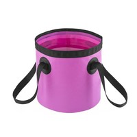 Seau d'eau pliant de bassin de lavage de pêche de bâche de PVC pour le camping 10L 20L