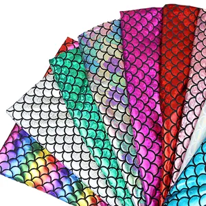 Tessuto per doratura Spandex elastico per squame di pesce tessuto per abbigliamento per spettacoli teatrali di danza di nozze tessuto elastico colorato fai-da-te