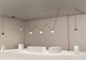 Pince suspendue avec fil DC48V ceinture magnétique tissée noire Module d'éclairage de ceinture en tissu moderne architectural éclairage de piste Flexible - Product Image 3