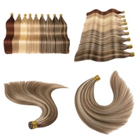 Ekstensi Rambut Nano Tip Remy I-TIP Henan Berkualitas Tinggi Grosir, 100% Rambut Asli Dapat Di-Perm