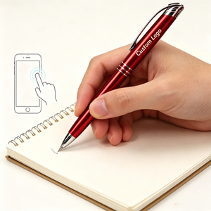 Stylo publicitaire multifonctionnel durable avec logo personnalisé, 2 en 1, stylo à bille en métal, écran tactile capacitif, cadeau d'affaires - Product Image 6