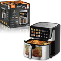 Friteuse à air numérique RAF R.5019 9L 1550W+400W, four multifonction avec écran tactile 360° °   Circulation d'air pour la cuisine à domicile